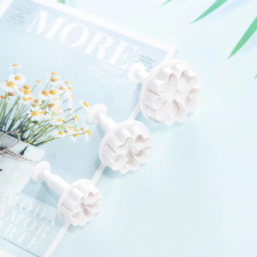 3 шт./компл. мини форма в форме сердца цветка пластиковый Плунжер сделай сам