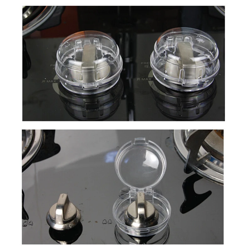 

6pcs Gas Stove Oven Knob Cover Padlock Lid Lock Protector Baby Kitchen Safety Children Protection New
