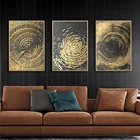 Современные классические абстрактные постеры с текстурой золотых колец и деревьев, художественные рисунки на холсте, картины для украшения дома