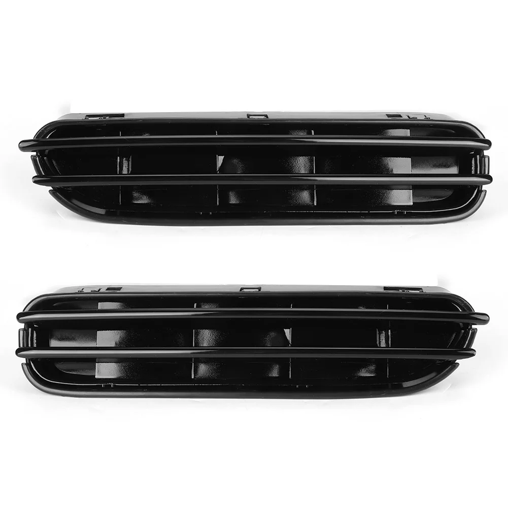 

2pcs Glossy Black Side Fender Grille Air Flow Vents Replacement Fit for E60 E61 M5 2006‑2010