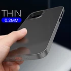 Чехол для iPhone 12 mini, 11, XR, X, XS Pro Max, 6, 7, 8, SE, прозрачный, матовый, 0,3 мм, 2020