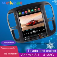 wekeao 12 1 vertical screen tesla style android 8 1 car radio automotivo for toyota land cruiser lc100 auto gps navigation 4g