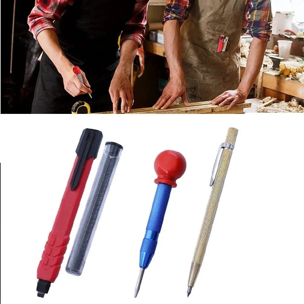 

6Pcs Carpenter Pencils Set With 3PCS Refills Marker Marking Tool Architect Suitable For Hand Measuring Tool Sets