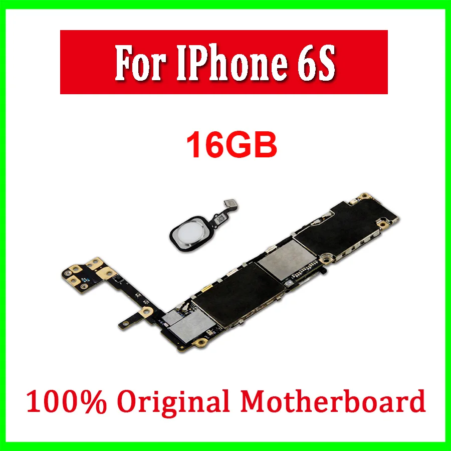 Для iphone 6s материнская плата с сенсорным ID оригинальная разблокированная для iphone 6s материнская плата с полным чипом 16 Гб/64 Гб/128 ГБ