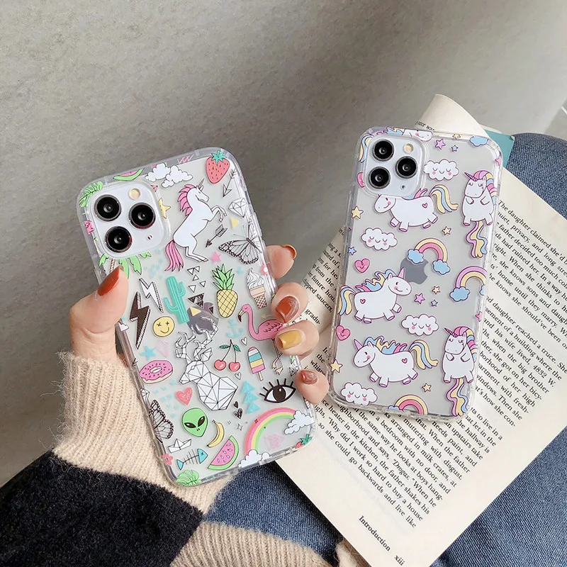 Смешной Единорог Фламинго Чехол для мобильного телефона iphone 11 Pro Max XR X 7 8 плюс XS SE