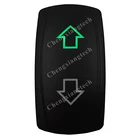 12V 24V автомобиль лодка 7 булавки ONOFFна DPDT тумблер-стрелки с регулировкой вверх и вниз-зеленый светодиод Водонепроницаемый для Лиги генератора сигналов произвольной формы 4X4 Нарвская