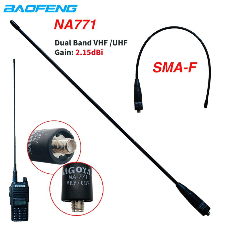 10 Вт оригинал NAGOYA NA 771 антенна SMA F Женский двухдиапазонный УКВ высокомощная