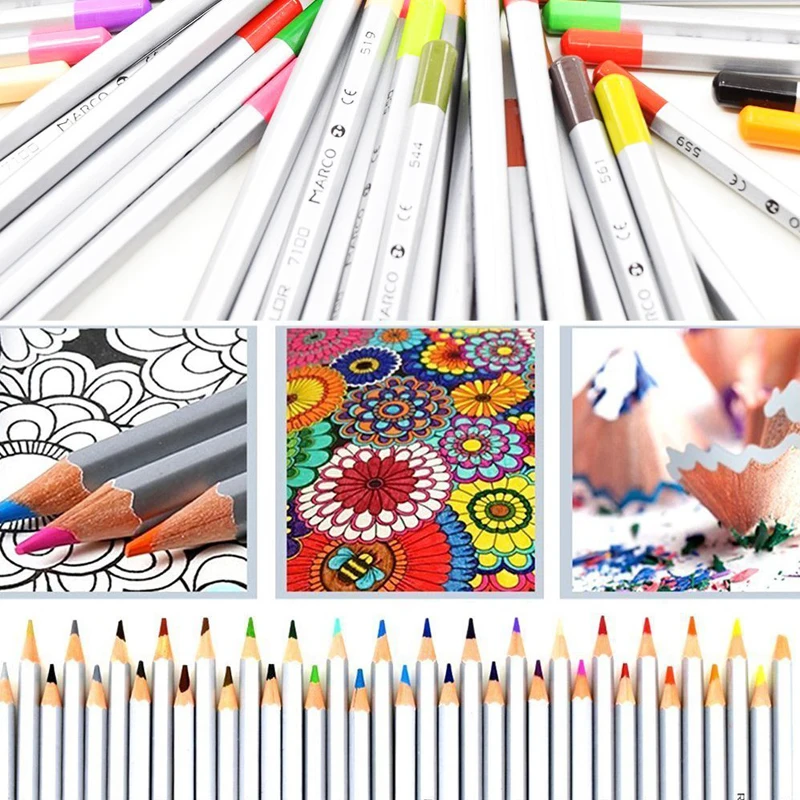 Marco Raffine 72 цвета пенал железный ящик цветные карандаши набор профессиональная