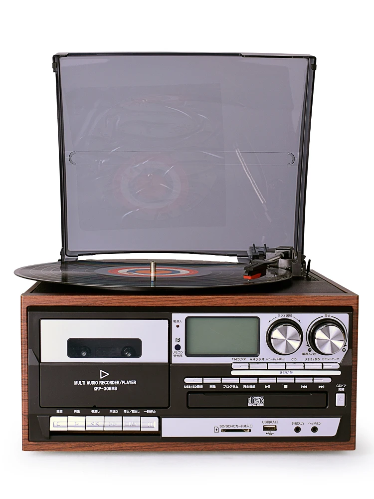 Проигрыватель виниловой записи Bluetooth LP проигрыватель с проигрывателем