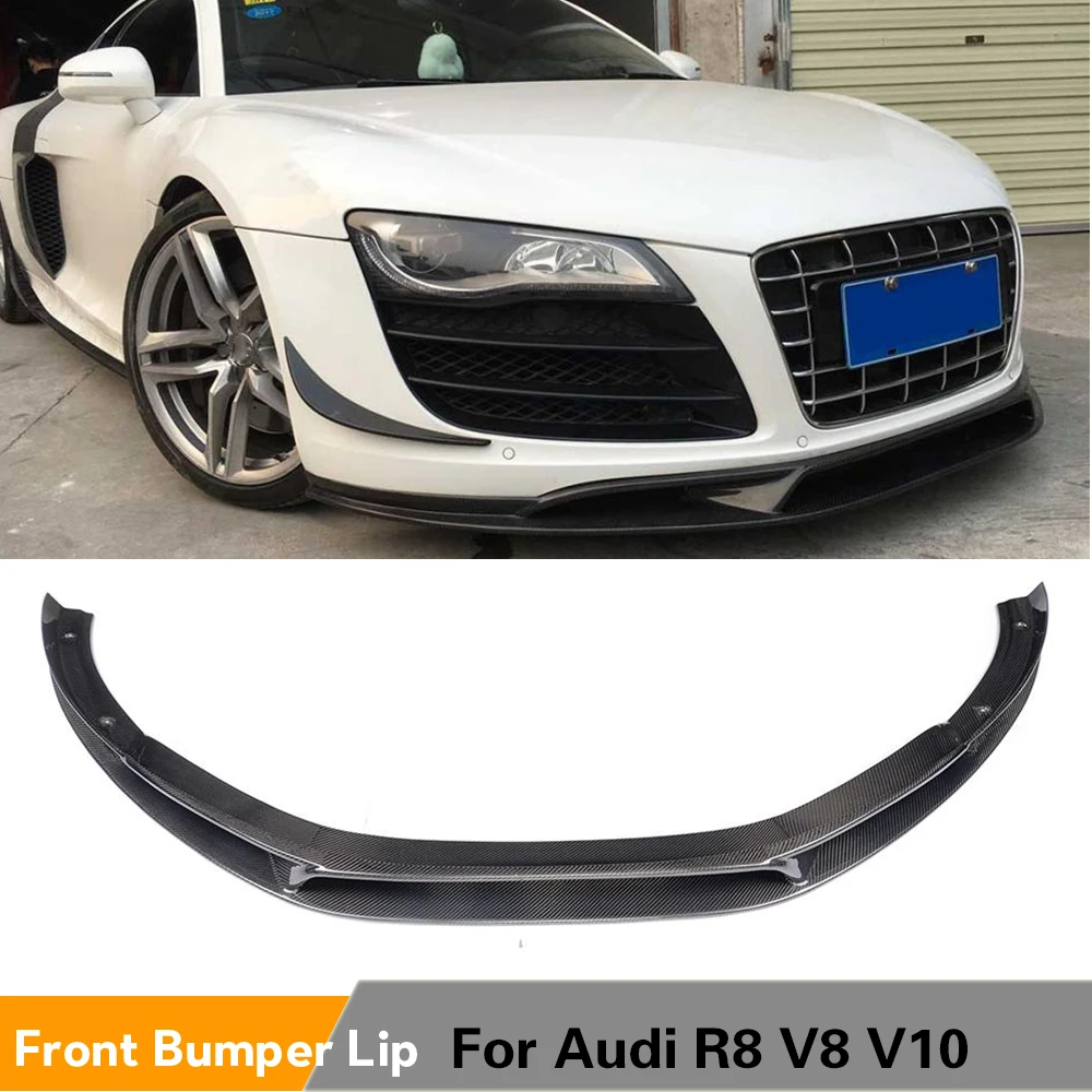 Углеродное волокно передний бампер для губ разветвители Audi R8 GT V8 V10 2008 2015