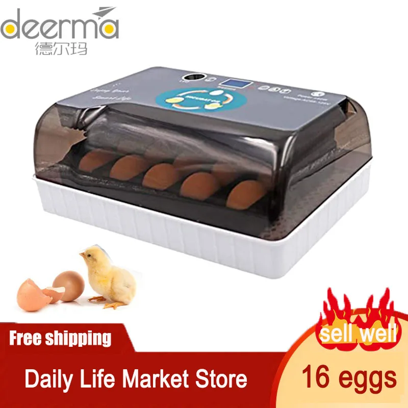 

Автоматический цифровой инкубатор для 12 яиц, инкубатор большой емкости, практичные инкубаторы для цыплят, перепелов, яиц для домашнего испо...