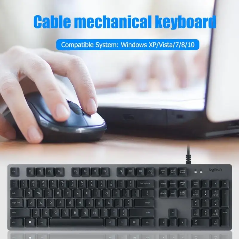 Полноразмерный Тип механической клавиатуры функция настройки для logitech K840 104 клавиш USB Проводная эргономичная для офисных игр