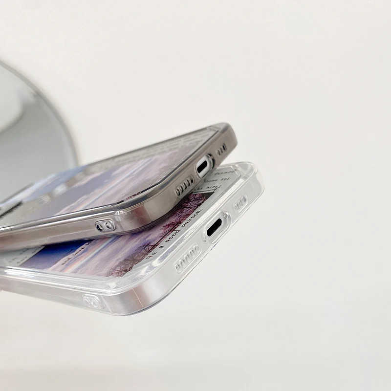 LLTCT Ins Настольный Прозрачный чехол для телефона iPhone 11 12 Pro Max X XR Xs 7 8 Plus Mini SE 2020 TPU