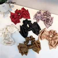 fashion style three tier bow hair scrunchies for woman girls hair rope bow knotted elastic hair band ponytail hair accessories