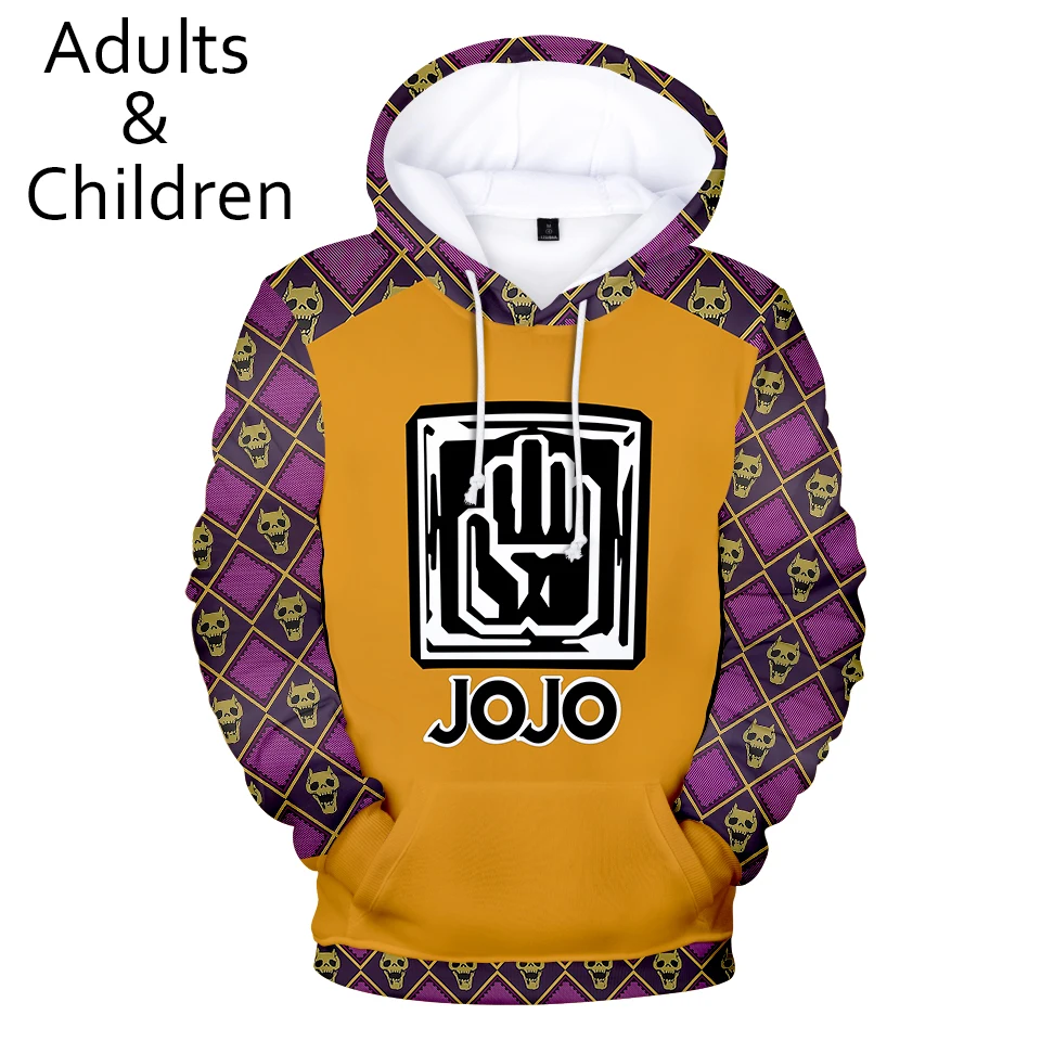 

Джоджо, фантастические приключения, мультяшный персонаж, пуловер, толстовка, Мужская толстовка, женская, искусственная клетка, 3D Джоджо, Дет...