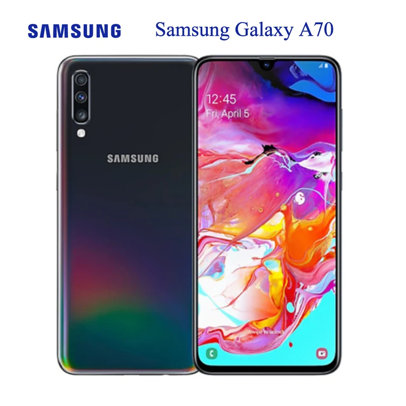 Samsung Galaxy A70 NFC мобильного телефона 6 7 дюйма Snapdragon 675 Octa Core 4500 мАч ГБ оперативная