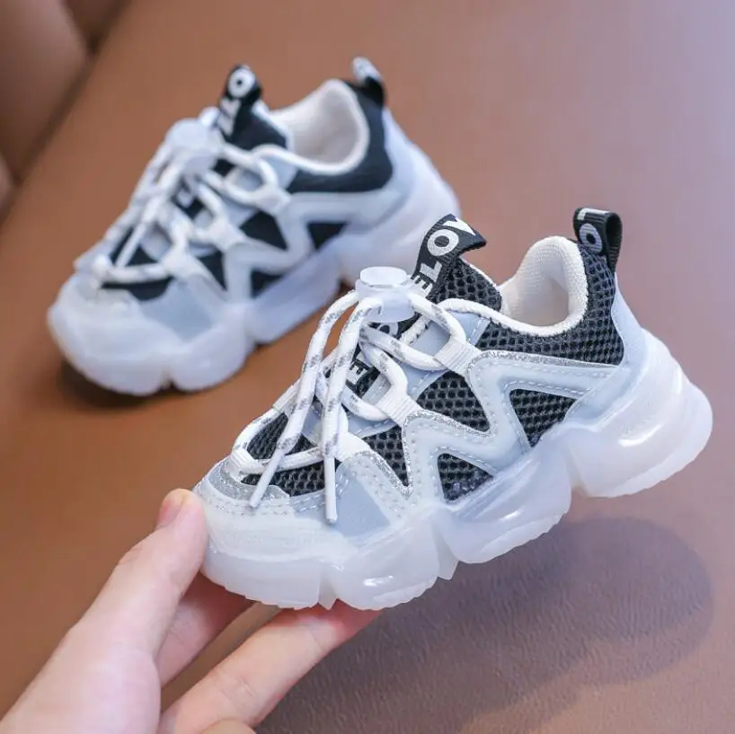 

2021 Autumn New Children Casual Running Shoes Boys Girls Sport Shoes Fashion Colorblock Trend Breathable Non-slip Kids Sneakers