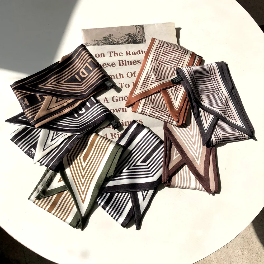 

Silk Scarf Women Shawls Wraps Fashion Small Hair Neck Hijabs Foulard Scarves Female Lady bufanda seda mujer echarpe ete soie