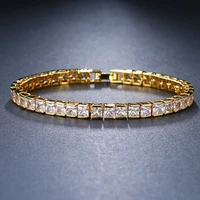 selling womens crystal bracelet best single row full of zircon simple hand decoration three color luxury jewelry