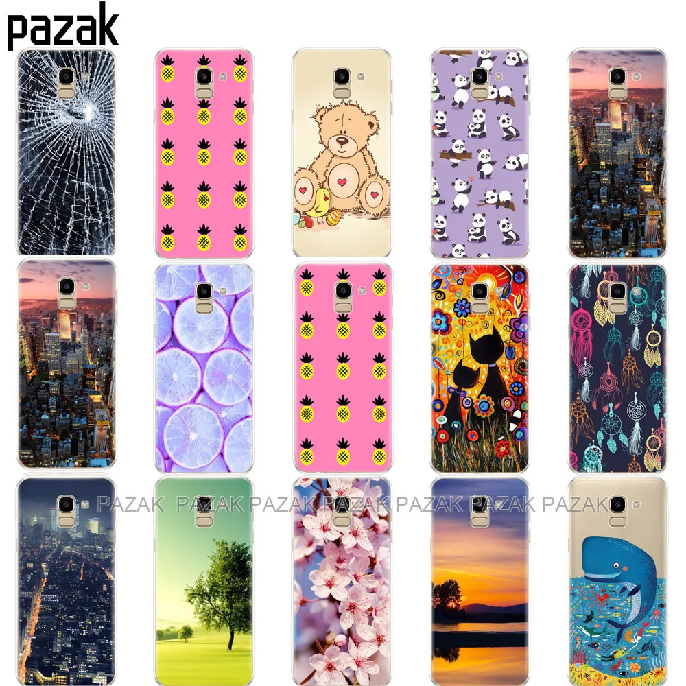 Силиконовый чехол для Samsung Galaxy J6 2018 Casse Cover EU J600 J600F SM Мягкий из ТПУ 2018|Бамперы| |