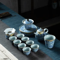 qingyun lanyue teaware set porcelain kung fu tea set home gaiwan teapot tea cup complete set tea pot set chinese tea set