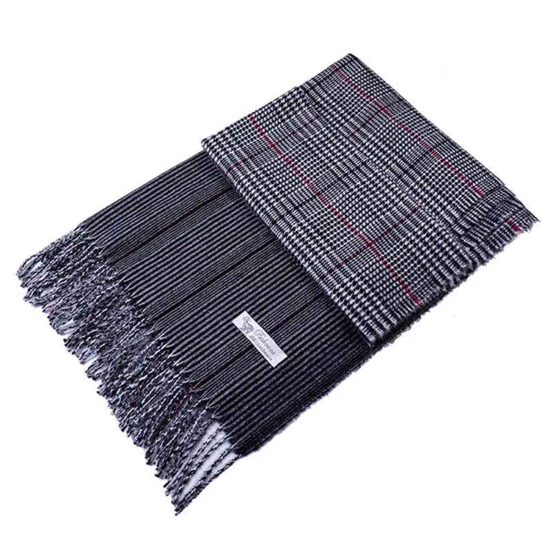 Модный теплый шарф в британском стиле шаль из искусственного кашемира с