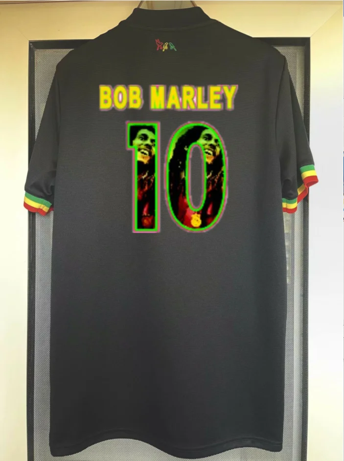 

21 22 Bob Marley football shirt TADIC BERGHUIS HALLER Third black Kit BLIND PROMES NERES CRUYFF KLAASSEN GRAVENBERCH 2022 footba