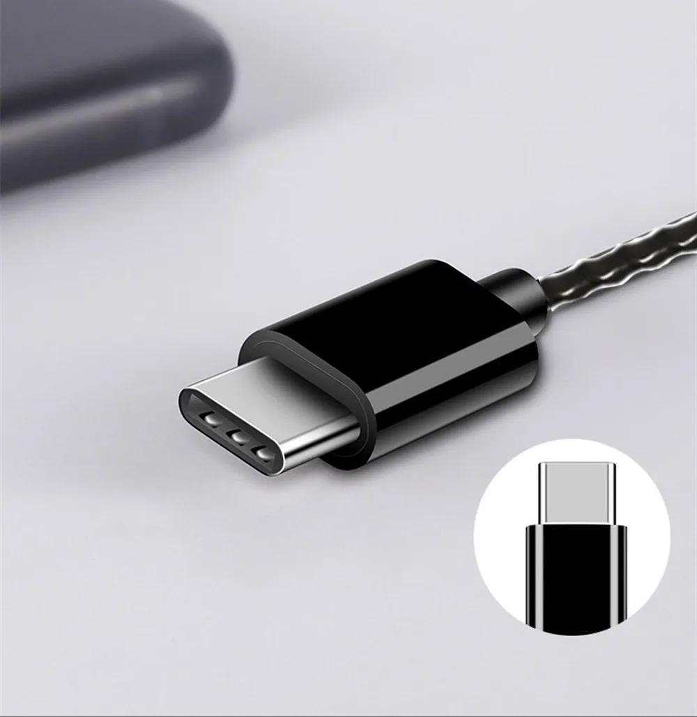Тип C USB In Ear наушники гарнитура для волос с проводной микрофон fone de ouvido Bluetooth