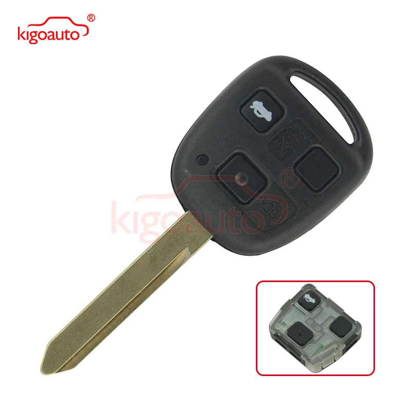 Denso (не Valeo) kigoauto 3 кнопки 434 МГц 4d 70 чип Toy47 дистанционный ключ для Toyota YARIS COROLLA AVENSIS