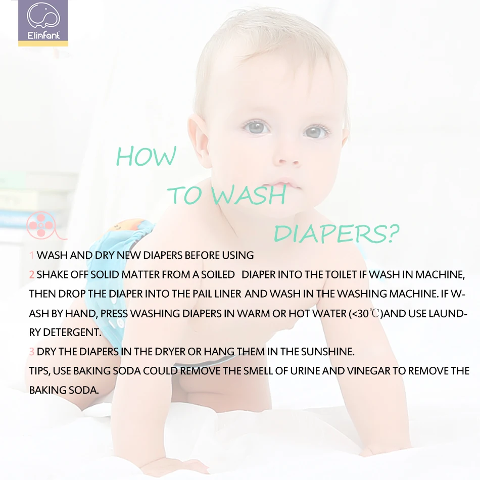 Elinfant OS подходит для подгузников кофе флис внутренняя Конопля супер мягкий