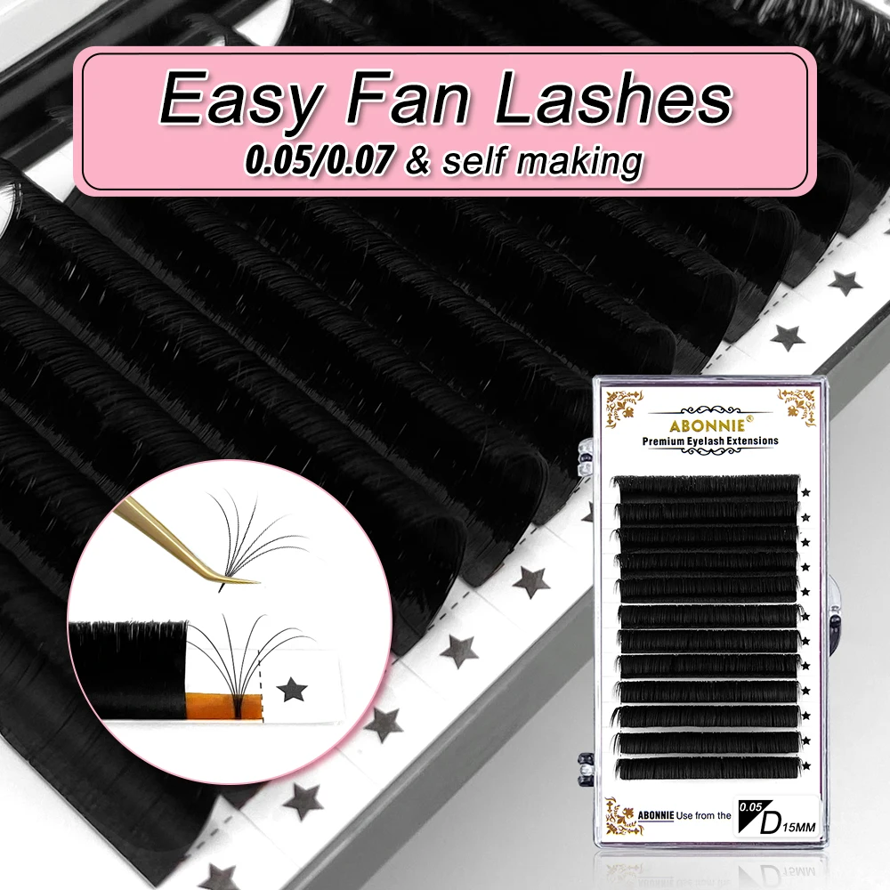 Легкие веерные ресницы наращивание ресниц аутоматическое цветение быстрый веер