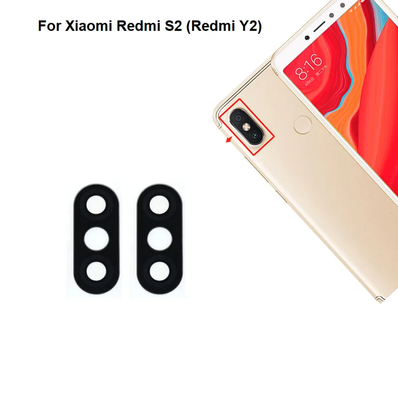 New Back Camera Glass For Xiaomi Redmi S2 Rear Lens With Glue Sticker Adhesive M1803E6G M1803E6H M1803E6I | Мобильные телефоны и