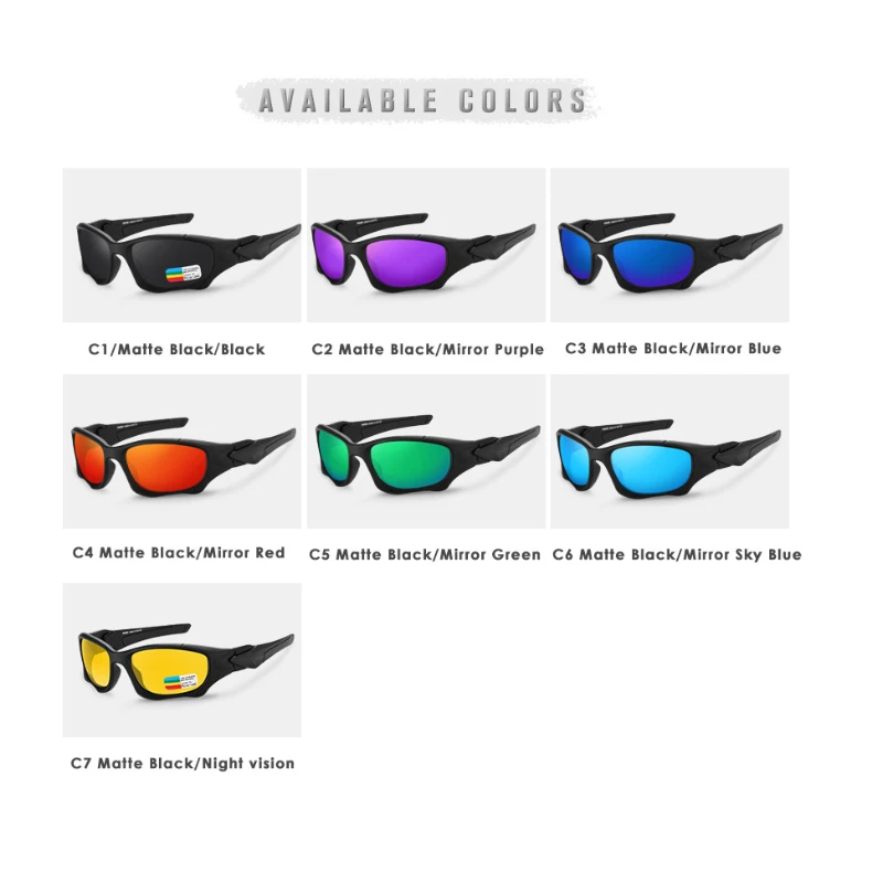 KDEAM брендовые уличные спортивные поляризованные солнцезащитные очки для мужчин