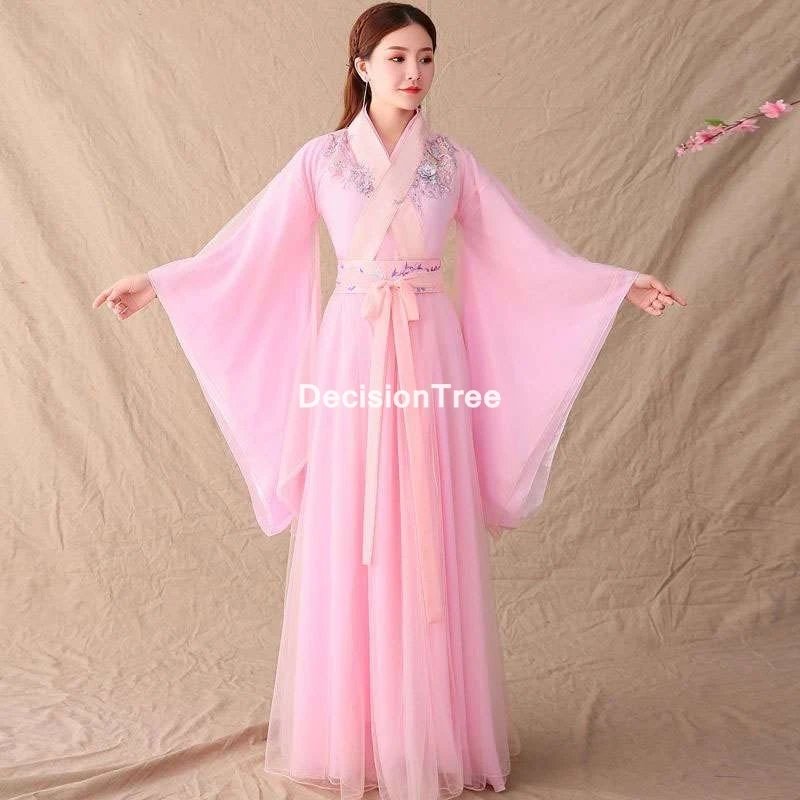

2022 oriental woman chinese traditional costumes hanfu retro fairy dance performance dress ancient women clothes qing dynasty