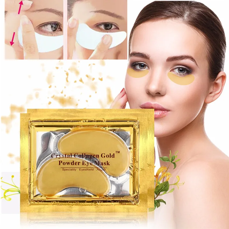 Маска для глаз Золотой Кристалл Коллаген омолаживающий/темные круги/пышная