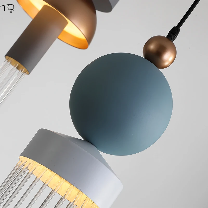 Разноцветные подвесные светильники в скандинавском стиле Современная