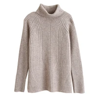 cashmere sweater women high neck thick short merino wool sweater loose solid color knitted bottoming shirt