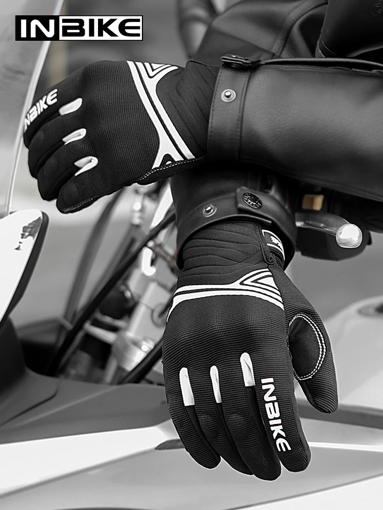 

Перчатки мотоциклетные Inbike мужские, всесезонные защитные перчатки со встроенным сенсорным экраном, В рыцарском стиле