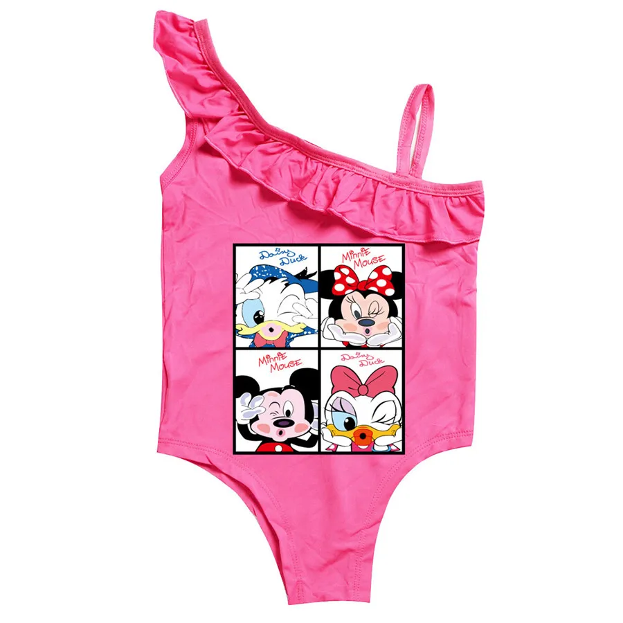 Disney Little Girls Separate Swimsuit Kids Cute Cartoon Swimwear Children Toddler Mickey Mouse Bikinis Unicorn Clothes Baby Bath |