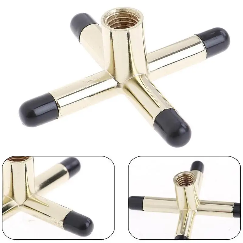 

Hot Metal Copper Plating Stick Durable Anti-slip Billiards Pool Rest Cue Bridge 6 Snooker pcs Pool Accessory Cue Head Holde G0B2