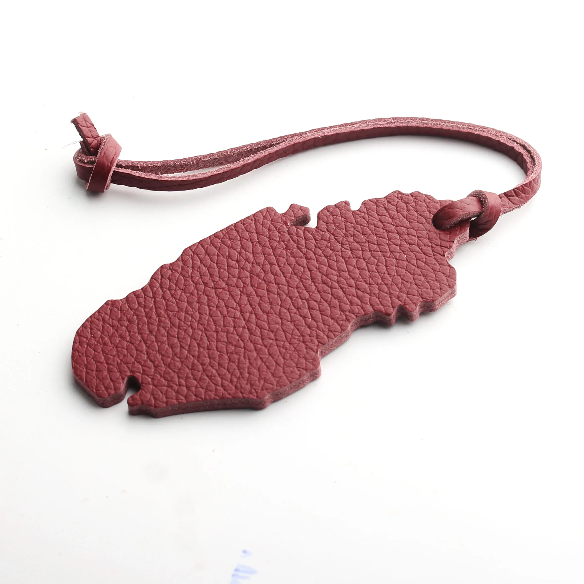 Оптовая продажа сделанный на заказ брелок из натуральной кожи с картой Катара