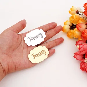 Акриловые зеркальные индивидуальные именные детские души, 30 шт., индивидуальный заказ в качестве подарка для гостей, 3 см, 4 см, 5 см