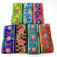 7mbag 5cm ribbon vintage ethnic embroidery lace ribbon boho jacquard lace trim diy clothes bag accessories embroidered fabric
