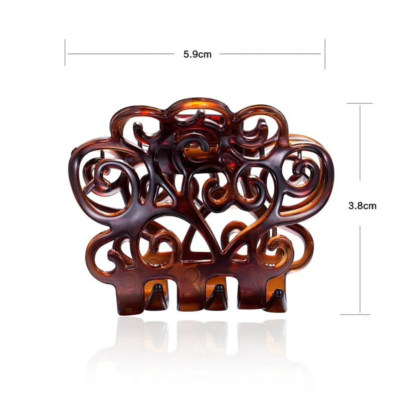 Коричневый винтажный Краб для волос CHIMERA женские ажурные заколки крабы из