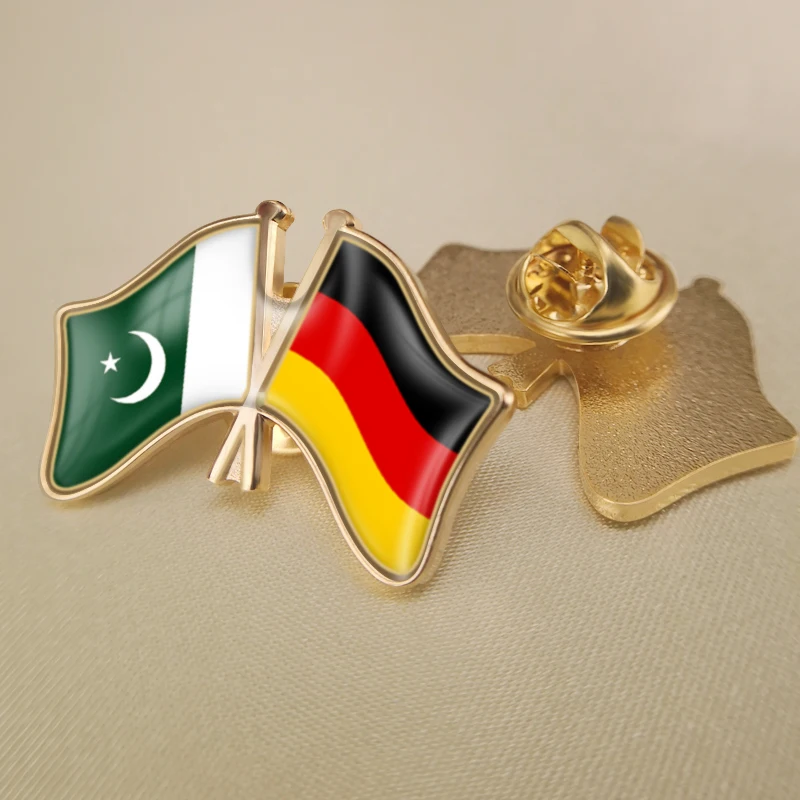 Германия и Пакистан перекрестные двойной флаг дружбы значков на булавке брошь