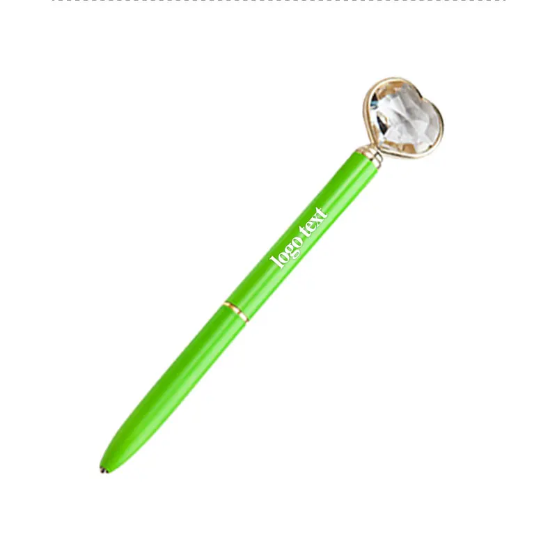 LZN в форме сердца большая Алмазная металлическая ручка Kawaii кристальная Шариковая