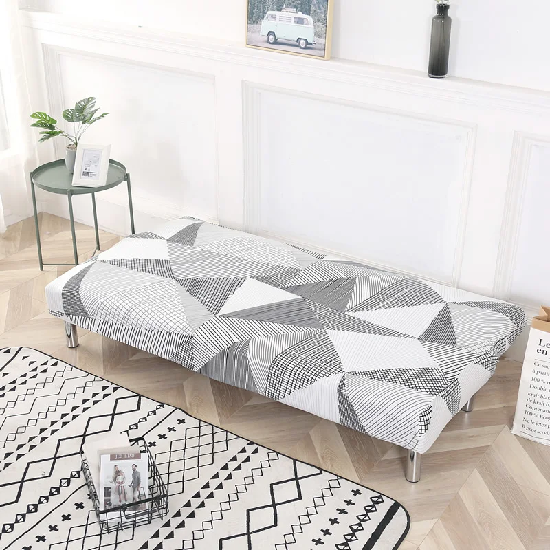 

Universal Fold Armless Sofa Bed Cover Folding seat slipcover Modern stretch covers cheap Couch Protector Elastic Futon Cover