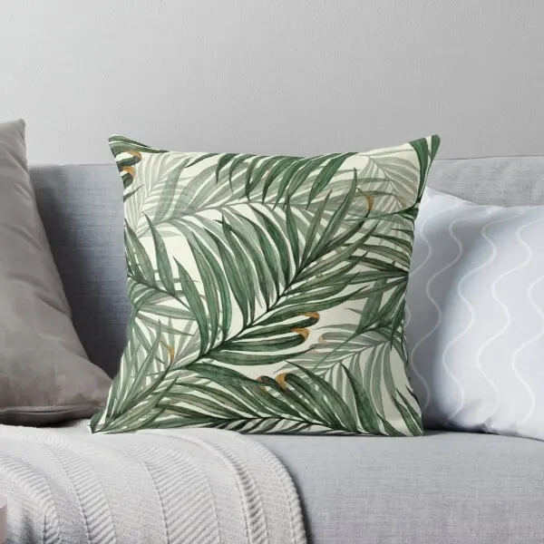 

Palm Leaves Throw Pillow Cover Print Pillow Case Waist Cushion Cover Wedding Bed Decor