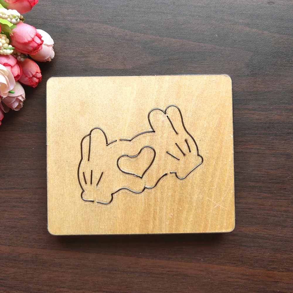 Новая любовь сердце перчатки деревянные штампы скрапбукинга C 80 1 резки|dies