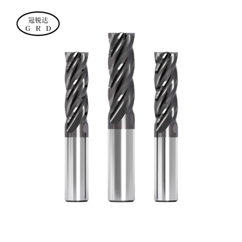 1 шт. Hrc45 4 Флейта Концевая фреза 50L 75L 100L 1mm1.5mm 2mm 3mm 4mm 6mm фрезерный станок с ЧПУ|Фреза|